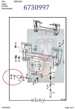 Bobtach Pivot Pin Bush Cup Seal Kit fits Bobcat 7101078 6730997 T180 T190 T450