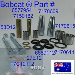 Bobtach Pivot Pin Wear Bush Oil Seals Rebuild Kit for Bobcat S630 S650 S740 S750