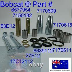 Bobtach Pivot Pin Wear Bush Oil Seals Rebuild Kit for Bobcat T650 T740 T750 T770