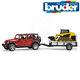 Bruder Toys 02925 Jeep Wrangler Rubicon + Trailer + Cat Skid Steer Loader 116