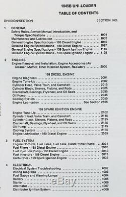 CASE 1845B Uni-Loader Skid Steer Service Repair Shop Manual Binder Ready NEW