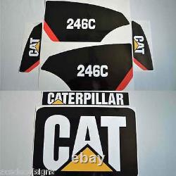 CAT 246C Decals Stickers Kit Skid Steer loader, laminated repro, decal set