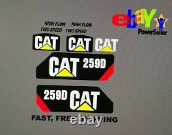 CAT 259D Decals Stickers Kit Skid steer loader SET CATERPILLAR 259D Free Ship