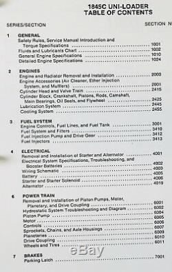 Case 1845c Uni-loader Skid Steer Service Parts Operators Manual