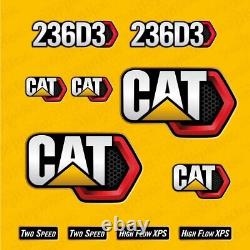 Caterpillar CAT 236D3 Skid Steer replacment decal set