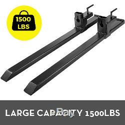 Clamp on Pallet Forks 30 1500lbs capacity Loader Bucket Skidsteer Tractor Chain