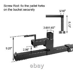 Clamp on Pallet Forks Loader Bucket 2000lbs 43 Heavy Duty Chain Skidsteer