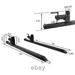 Clamp on Pallet Forks Loader Bucket 2000lbs 43 Heavy Duty Chain Skidsteer