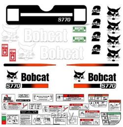 Decal Kit fits Bobcat S770 Skid Steer M-1 + Safety Stickers USA FREE SHIPPING