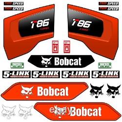 Decal Kit fits Bobcat T86 Track 5 Skid Steer T-86 Loader Parts Sticker 7yr Vinyl