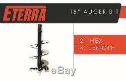 Eterra Brand Skid Steer Auger Bit 18 Width 2 Hex