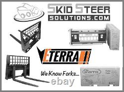 Eterra Skid Steer Pallet Forks 4400 lb. Fits All Modern Skid Steer Loaders