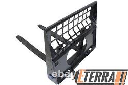 Eterra Skid Steer Pallet Forks 5500 lb. Fits Bobcat, Caterpillar & More