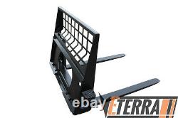 Eterra Skid Steer Pallet Forks 5500 lb. Fits Bobcat, Caterpillar & More