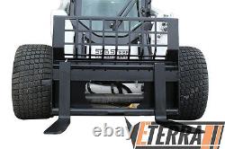 Eterra Skid Steer Pallet Forks 5500 lb. Fits Bobcat, Caterpillar & More