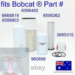 Filter Kit fits Bobcat 6598362 6598492 960698 3885315 6668819 6598903 843 2000