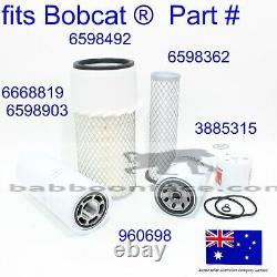 Filter Kit fits Bobcat 6598362 6598492 960698 3885315 6668819 6598903 843 2000