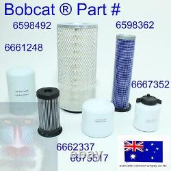 Filter Kit fits Bobcat S185 S205 6598362 6598492 6675517 6667352 6661248 6692337