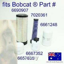 Filter Kit for Bobcat S100 Air Fuel Oil 6690907 7020361 6657635 6667352 6661248