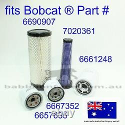 Filter Kit for Bobcat S100 Air Fuel Oil 6690907 7020361 6657635 6667352 6661248