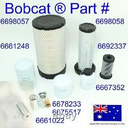 Filter Service Kit Fits Bobcat S185 S205 T180 T190 V2607T Oil Fuel Air Hydraulic