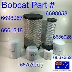 Filter Service Kit For Bobcat S185 S205 T180 T190 V2607T Fuel Oil Hydraulic Air