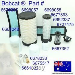 Filter Service Kit For Bobcat T250 T300 T320 Hydraulic Fuel Oil Air Cabin V3800