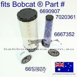 Filter Service Kit for Bobcat S100 Air Fuel Oil 6690907 7020361 6657635 6667352