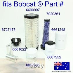 Filter Service Kit for Bobcat S100 Hydraulic Oil Air Inner Outer Fuel Engine Oil