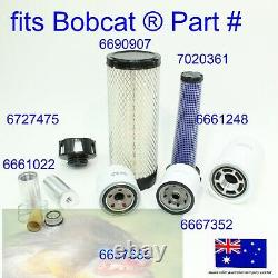 Filter Service Kit for Bobcat S100 Hydraulic Oil Air Inner Outer Fuel Engine Oil