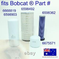 Filters fits Bobcat 6598362 6598492 6598903 6668819 6675517 743 743B 743DS 1600