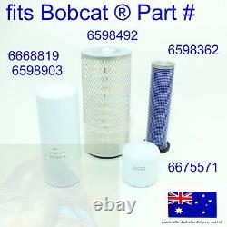 Filters fits Bobcat 6598362 6598492 6598903 6668819 6675517 743 743B 743DS 1600