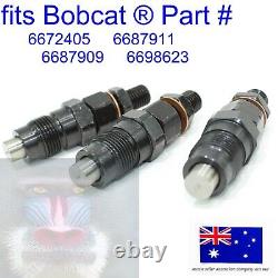 Fits 3 Bobcat Fuel Injectors 6672405 S70 S100 463 553 B100 B200 B250 BL250 BL275