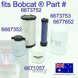Fits Bobcat Air Cleaner Fuel Engine Hydraulic Oil Filter Service Kit 463 MT52