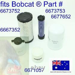 Fits Bobcat Air Cleaner Fuel Engine Hydraulic Oil Filter Service Kit 463 MT52