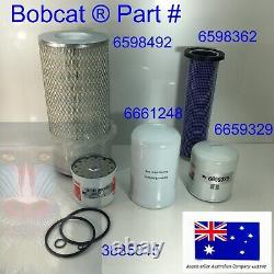 Fits Bobcat Air Cleaner Hydraulic Oil Engine Oil Fuel Filter Kit 843 843B 1213