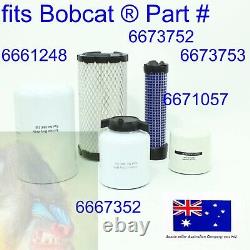 Fits Bobcat Air Fuel Engine Hydraulic Oil Filter Kit 453 E17 E19 E17Z E20 E20Z