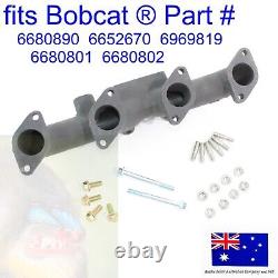 Fits Bobcat Exhaust Manifold Head Turbo Studs Flanged Nuts Bolts S220 S250 S300