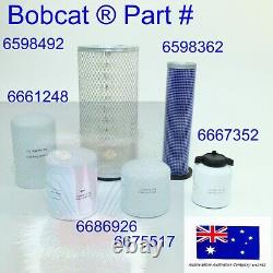 Fits Bobcat Filter Kit T180 T140 6598362 6598492 6675517 6667352 6661248 6686926