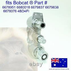 Fits Bobcat Hydraulic Block Quick Coupler Flat Face 753 763 773 863 864 883 S100