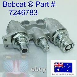 Fits Bobcat Hydraulic Block Quick Coupler Flat Face T140 T180 T190 T200 T250