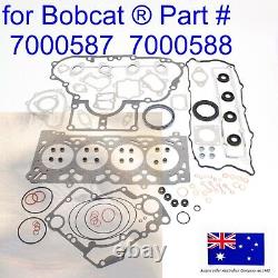 Fits Bobcat Kubota V2607T Full Engine Gasket Kit S570 S590 T550 T590 5600 5610