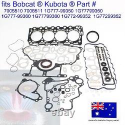 Fits Bobcat Kubota V3307T EGR Full Engine Gasket Kit S630 S650 T630 T650 M6040