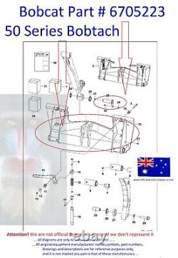 Fits Bobcat Pivot Pin Bush Kit 6705223 6589665 553 630 631 632 641 642 643 645