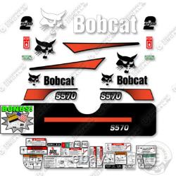 Fits Bobcat S570 Compact Track Loader Decal Kit Skid Steer (Curved Stripes)