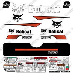 Fits Bobcat T650 Decal Kit Skid Steer (Curved Stripes) 7 YEAR 3M VINYL