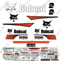 Fits Bobcat T870 Decal Kit Skid Steer (Curved Stripes) ALTERNATE REAR VERSION