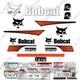 Fits Bobcat T870 Decal Kit Skid Steer (curved Stripes) Alternate Rear Version