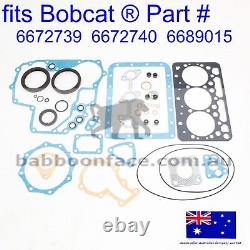 Fits Bobcat engine Upper Lower Gasket Kit 6672739 6672740 Kubota D722 MT50 MT52