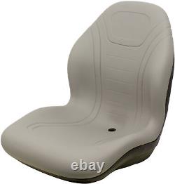 Fits Caterpillar 226 Skid Steer Bucket Seat Gray Vinyl